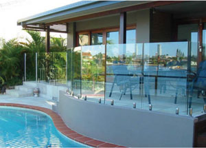 Swimming pool fencing glass